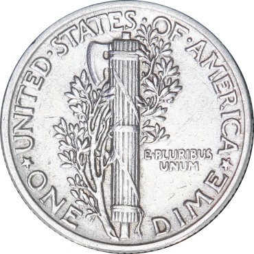 Серебряная монета Один Дайм 10 центов 1942 США