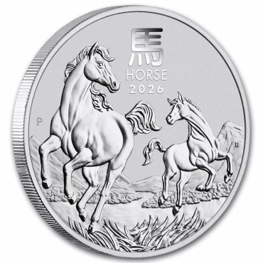 Срібна монета 1oz Рік Коня 1 долар 2026 Австралія