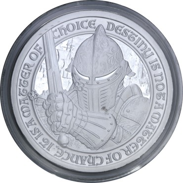 Срібний раунд 2oz Дракон Смерті серії Лицар Долі