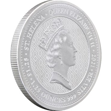 Серебряная монета 1,25oz Сидящая Британия 1.25 фунтов стерлингов 2021 Остров Святой Елены