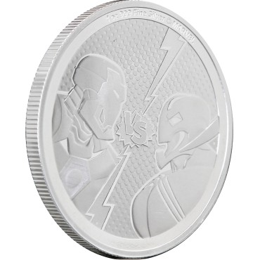 Срібна монета 1oz Залізна Людина проти Альтрона 2 долари 2025 Ніуе