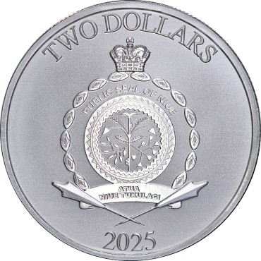 Срібна монета 1oz Люк Скайуокер "Зоряні Війни" 2 долари 2025 Ніуе