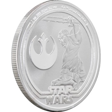 Серебряная монета 1oz Люк Скайуокер "Звездные Войны" 2 доллара 2025 Ниуэ