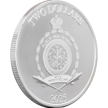 Серебряная монета 1oz Люк Скайуокер "Звездные Войны" 2 доллара 2025 Ниуэ