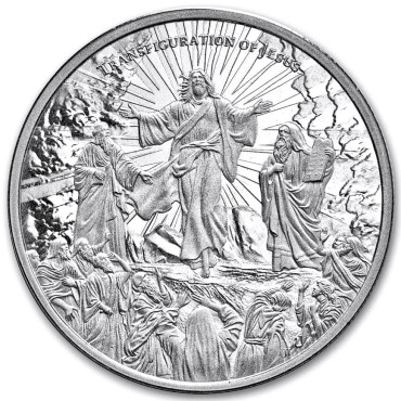 Срібна монета 1oz Чудеса Христа: Преображення 2 долари 2025 Ніуе