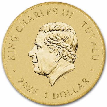 Монета Губка Боб Квадратні Штани 1 долар 2025 Тувалу (кольорова)