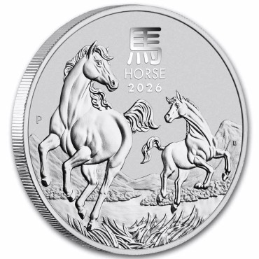 Серебряная монета 2oz Год Лошади 2 доллара 2026 Австралия