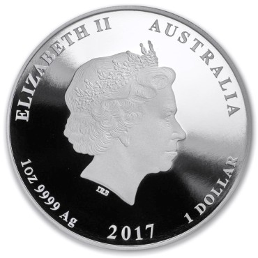 Срібрна монета 1oz Рік Півня 1 долар 2017 Австралія (пруф)