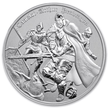 Срібна монета 1oz Камелот: Артур Пендрагон 2 долари 2023 Ніуе