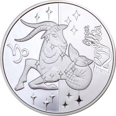 Серебряная монета 1/2oz Козерог 5 гривен 2007 Украина