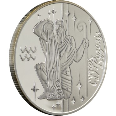Серебряная монета 1/2oz Водолей 5 гривен 2007 Украина