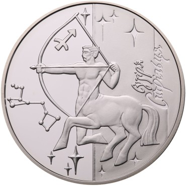 Серебряная монета 1/2oz Стрелец 5 гривен 2007 Украина