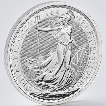 Серебряная монета 1oz Британия 2 английских фунта 2026 Великобритания