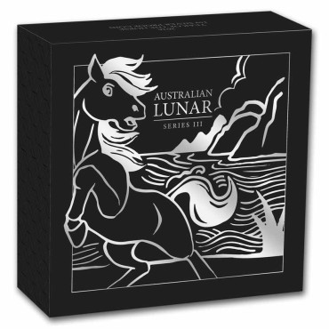 Серебряная монета 1oz Год Лошади 1 доллар 2026 Австралия (пруф)