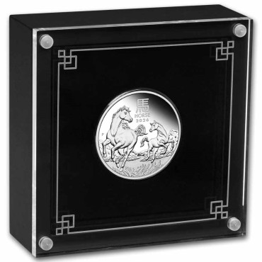 Серебряная монета 1/2oz Год Лошади 1 доллар 2026 Австралия (пруф)