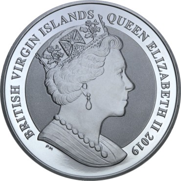 Серебряная монета 1oz Уна и Лев 1 доллар БВО 2019