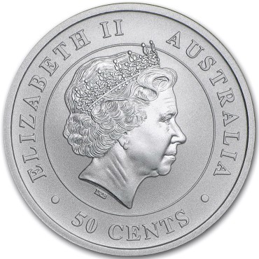 Срібна монета 1/2oz Тигрова Акула 50 центів 2016 Австралія
