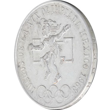Срібна монета Літні Олімпійські Ігри Мехіко 25 песо 1968 Мексика (AU/BU)