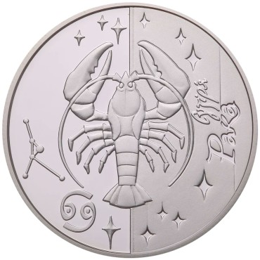 Срібна монета 1/2oz Рак 5 гривень 2008 Україна