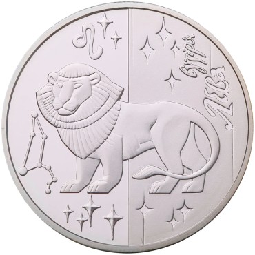 Серебряная монета 1/2oz Лев 5 гривен 2008 Украина