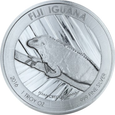 Серебряная монета 1oz Игуана 1 доллар 2016 Фиджи
