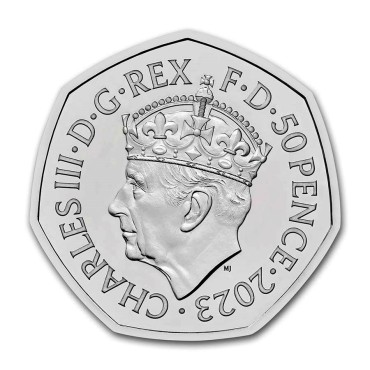 Монета Коронация Его Величества Короля Карла III 50 пенсов 2023 Великобритания