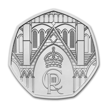 Монета Коронация Его Величества Короля Карла III 50 пенсов 2023 Великобритания