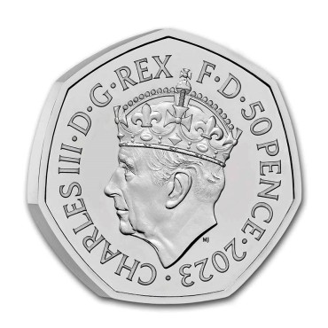 Монета Коронация Его Величества Короля Карла III 50 пенсов 2023 Великобритания