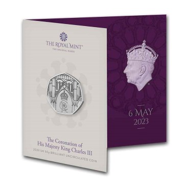 Монета Коронация Его Величества Короля Карла III 50 пенсов 2023 Великобритания