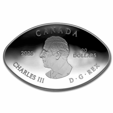 Серебряная монета 1oz Глаз Динозавра 20 долларов 2025 Канада (пруф, цветная)