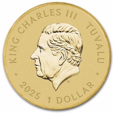 Монета Черепашки-Ниндзя 1 доллар 2025 Тувалу (цветная)