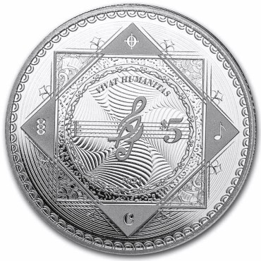 Срібна монета 1oz Хай Живе Людство "Vivat Humanitas" 5 доларів 2022 Токелау