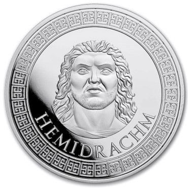 Срібний раунд 1oz 7 Чудес Світу: Мавзолей у Галікарнасі гемідрахма США