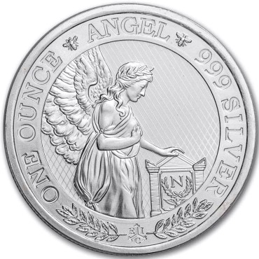 Серебряная монета 1oz Ангел 1 фунт стерлингов 2021 Остров Святой Елены