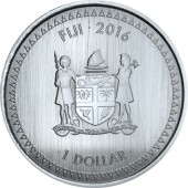 Серебряная монета 1oz Игуана 1 доллар 2016 Фиджи