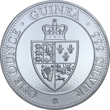 Срібна монета 1oz Гінея 1 фунт стерлінгів Остров Святої Єлени 2019