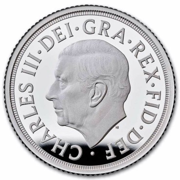 Серебряная монета Соверен Карла III 2026 Великобритания (пруф)