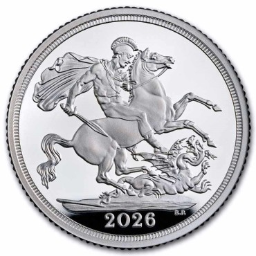 Купити-Срібна монета Соверен Карла III 2026 Великобританія (пруф) у Києві з доставкою по всій Україні