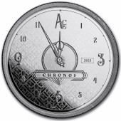 Серебряная монета 1oz Хронос 2 доллара 2023 Ниуэ