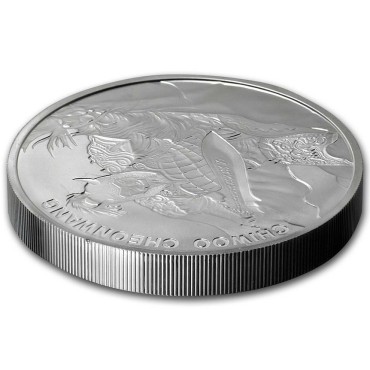 Серебряная монета 2oz Воин Chiwoo Cheonwang 2 clay 2018 Корея