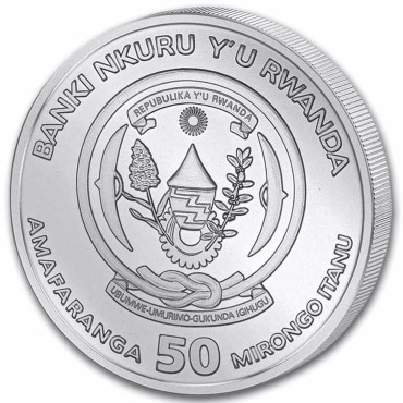 Срібна монета 1oz Рік Коня 50 франків 2026 Руанда