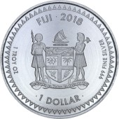 Срібна монета 1oz Тихоокеанський Долар 1 долар 2018 Фіджі