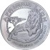 Серебряная монета 1oz Африканский Лев 2 доллара 2017 Ниуэ