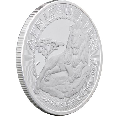 Срібна монета 1oz Африканський Лев 2 долари 2017 Ніуе