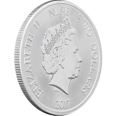 Срібна монета 1oz Африканський Лев 2 долари 2017 Ніуе