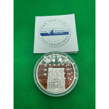 Серебряная монета Петра 500 тугриков 2008 Монголия (цветная)