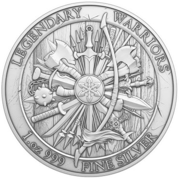 Срібний раунд 1oz Легендарні Воїни: Міямото Мусасі США