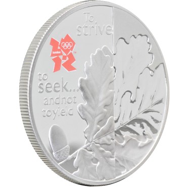 Срібна монета Британський Дуб "XXX Літні Олімпійські Ігри" 5 фунтів стерлінгів 2010 Великобританія