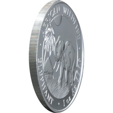 Срібна монета 1oz Слон 100 шилінгів 2017 Сомалі
