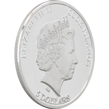 Серебряная монета Нефертити 5 долларов 2013 Ниуэ (цветная)
